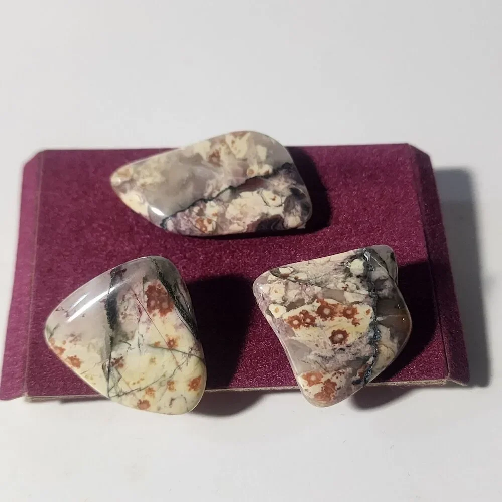 Polished Jasper Gemstones -  Custom Cufflinks & Tie Bar Clip